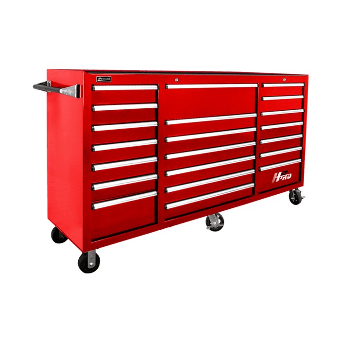 Homak 72" H2Pro 21-Drawer Roller Cabinet in Red