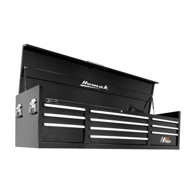 Homak 72" H2Pro 10-Drawer Top Chest in Midnight Black