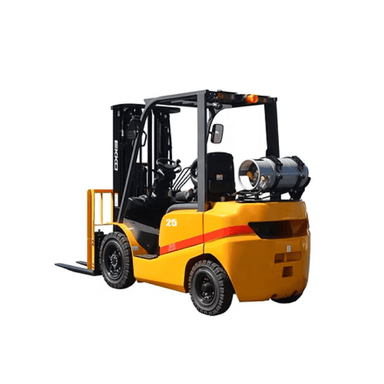 Heavy-duty EK25TLP LPG forklift from Ekko with ergonomic seat and mast safety cage