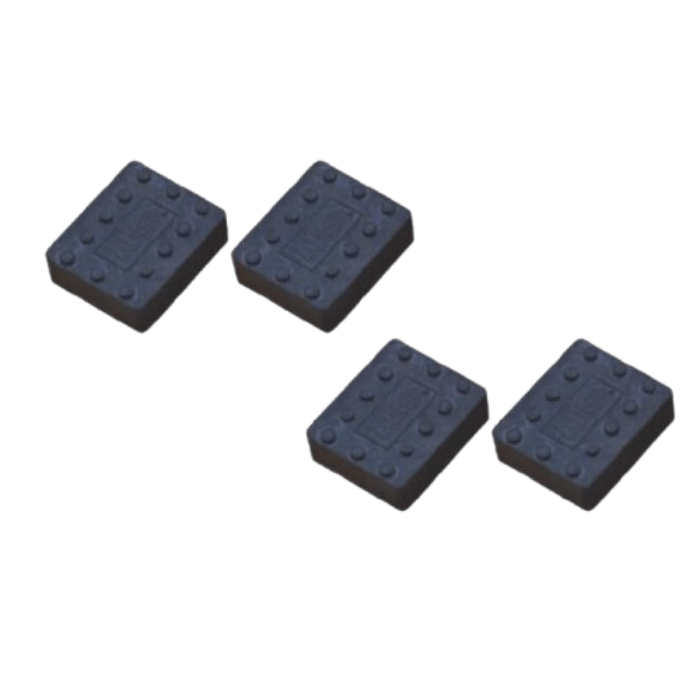 Heavy-duty rubber blocks included with the AMGO LR06 automotive lift for vehicle protection
