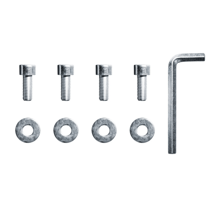 Included mounting hardware for Dragonfire caster set bolts washers and hex wrench DFT-WB-6PC