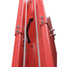 Inside column view of the Launch 9K Floor Plate 2 Post Lift – TLT240SB-R, featuring internal hose routing and steel cable guides for smooth hydraulic operation.