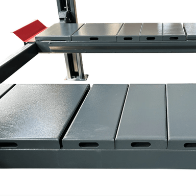 KT-4H120X 12000 Lbs 220V Heavy Duty Four Post Vehicle Lift runway surface with steel plates