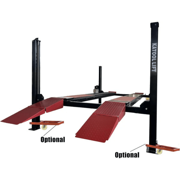 Katool KT-4M110PA 11,000 lb 4-post alignment lift with optional caster wheels