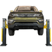 Katool PMRL200 Portable Two Post Car Lift hoisting SUV – 8,000 lb capacity clear-floor design with heavy-duty dual columns.