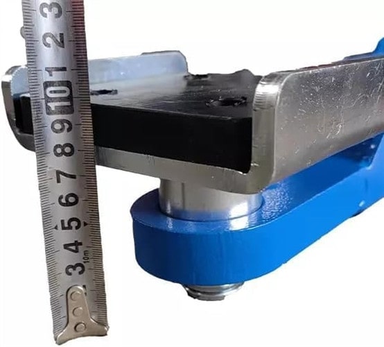 Katool frame cradle pads for two post lifts installed on lift arm with height measurement