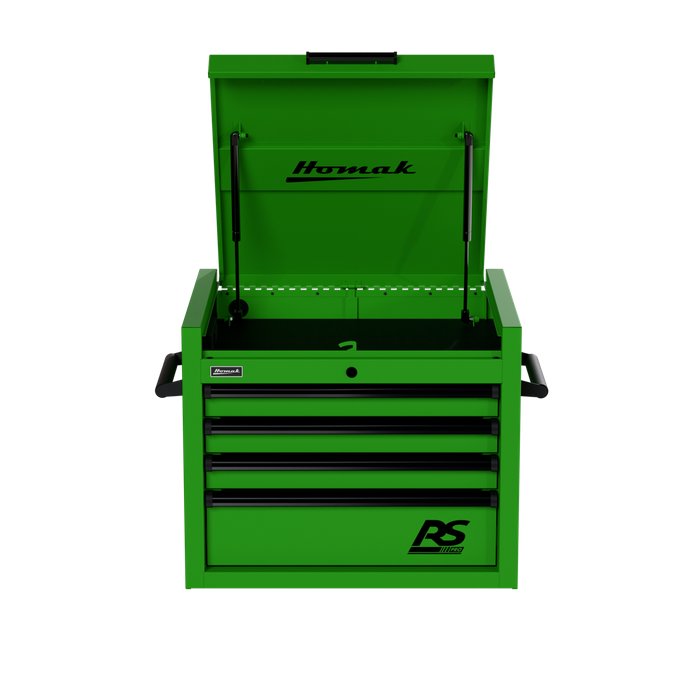 Homak 27" RS Pro 4-Drawer Top Chest in Monster Green