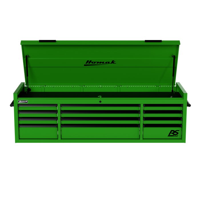 Homak 72" RS Pro 12-Drawer Top Chest in Monster Green