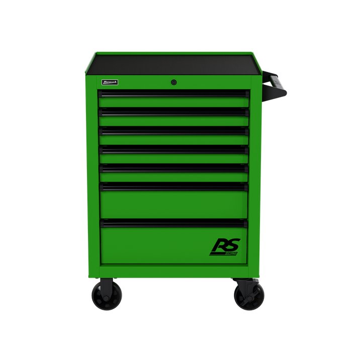 Homak 27" RS Pro 7-Drawer Roller Cabinet in Monster Green