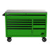Homak 54" RS Pro 10-Drawer Rolling Cabinet with Stainless Steel Top in Monster Green