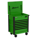 Homak 35 inch RS Pro 7-Drawer Flip-Top Service Cart in Monster Green