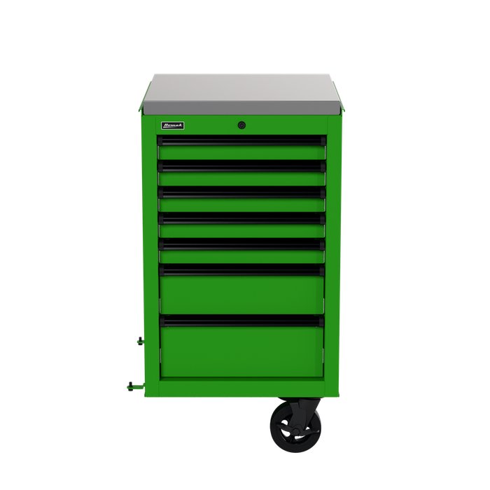 Homak 22-Inch RS Pro 7-Drawer Side Cabinet in Monster Green
