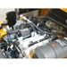 LPG engine layout of the Ekko Lifts EK35LP, featuring clean wiring and component access for the 7,000 lb forklift