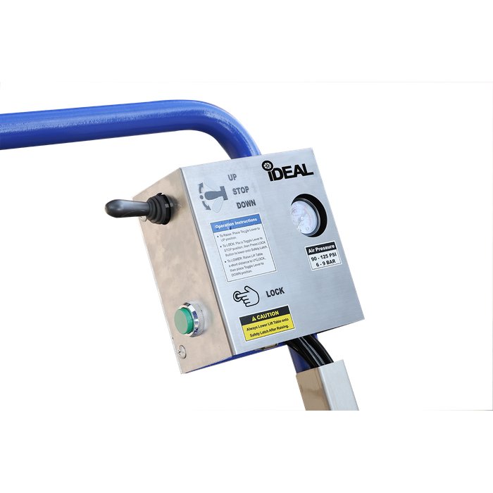 iDEAL LT-PT2500AH-X stainless-steel pneumatic control panel, left-hand