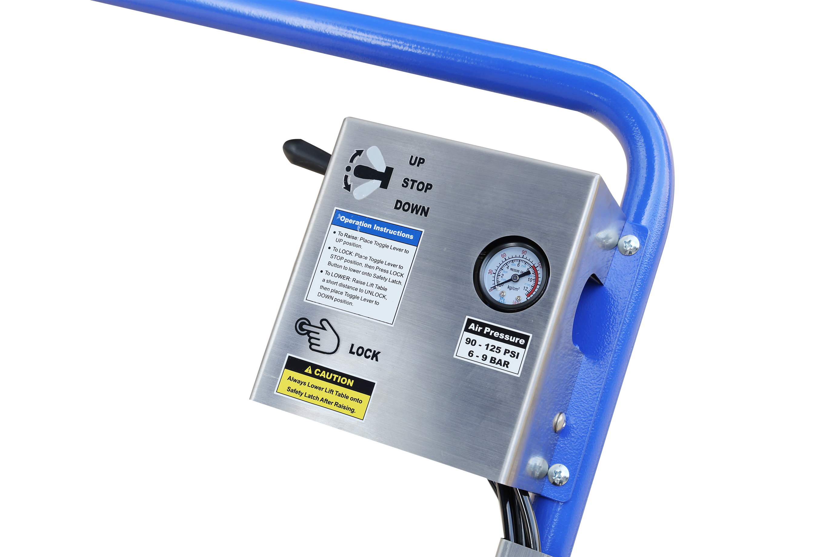 iDEAL LT-PT2500AH-X stainless-steel pneumatic control panel, right-hand