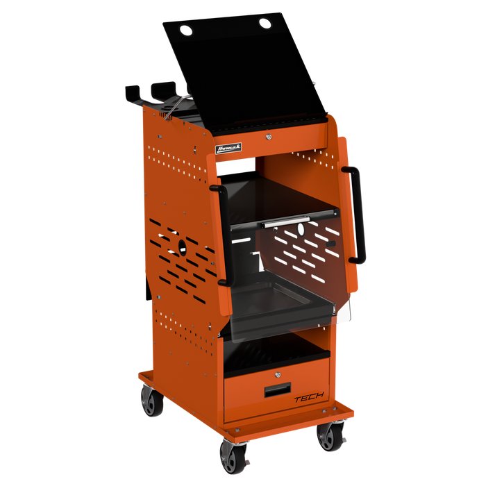 Homak TECH Mobile Diagnostic and Testing Terminal in Competition Orange