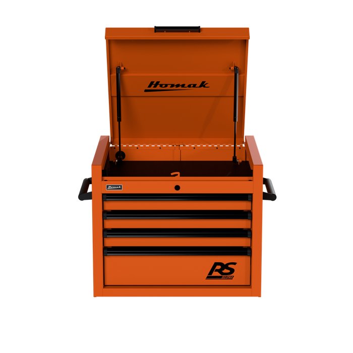 Homak 27" RS Pro 4-Drawer Top Chest in Competition Orange