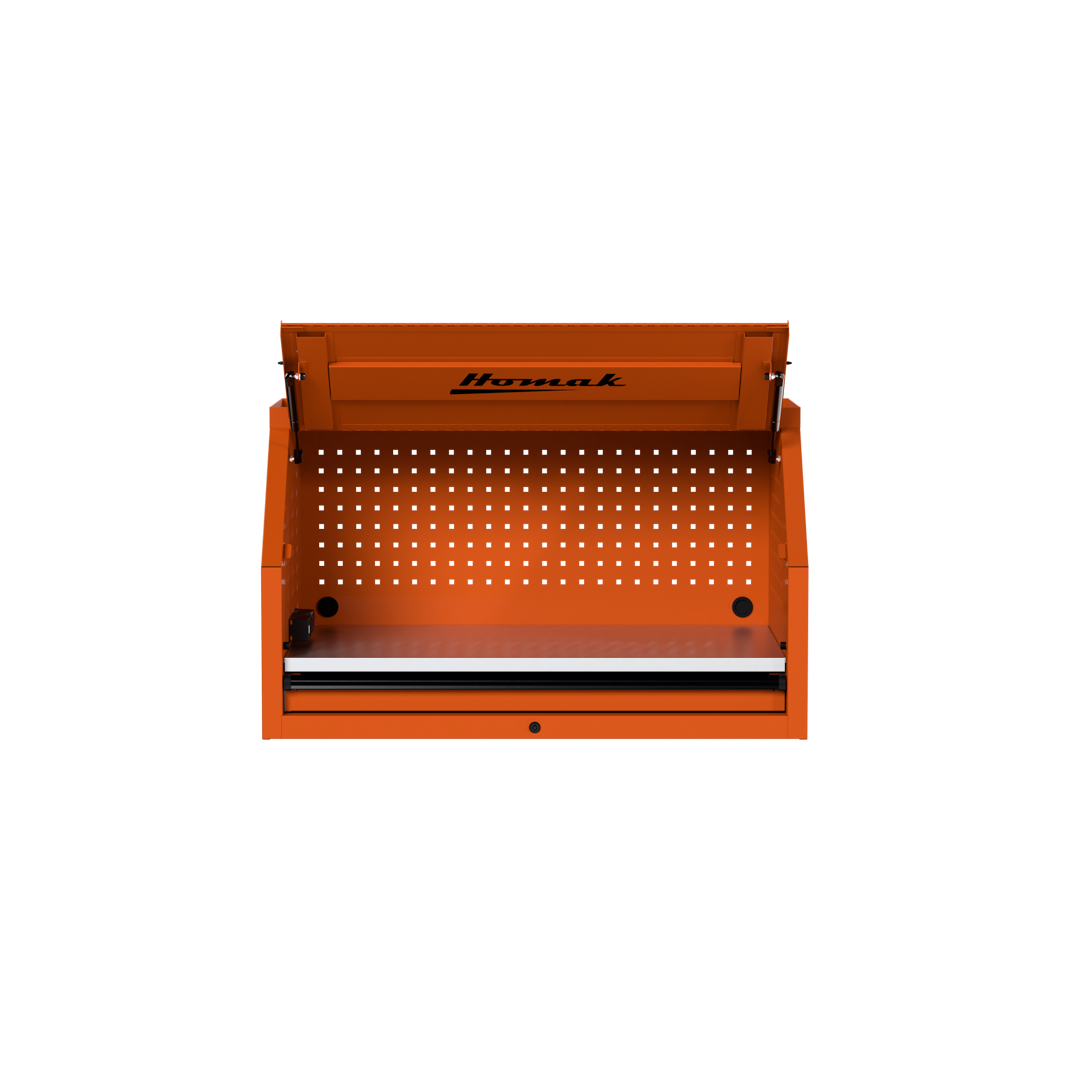 Homak 41 inch RS Pro Top Hutch in Competition Orange