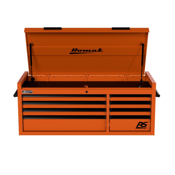 Homak 54" RS Pro 8-Drawer Top Chest in Competition Orange