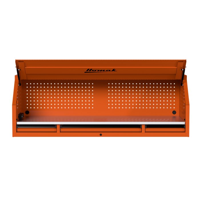 Homak RS Pro 72" Locking Canopy Hutch - Competition Orange
