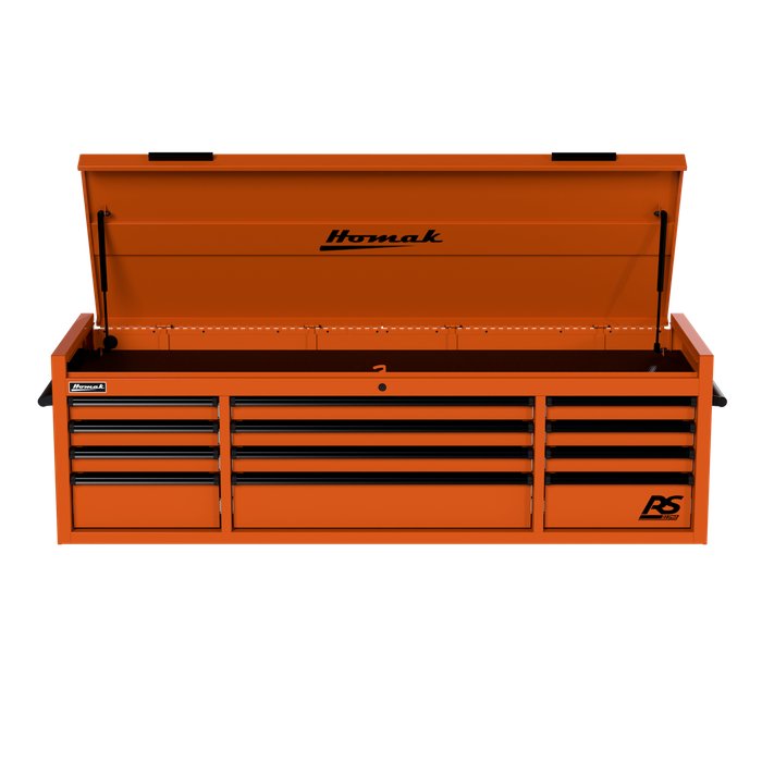 Homak 72" RS Pro 12-Drawer Top Chest in Competition Orange