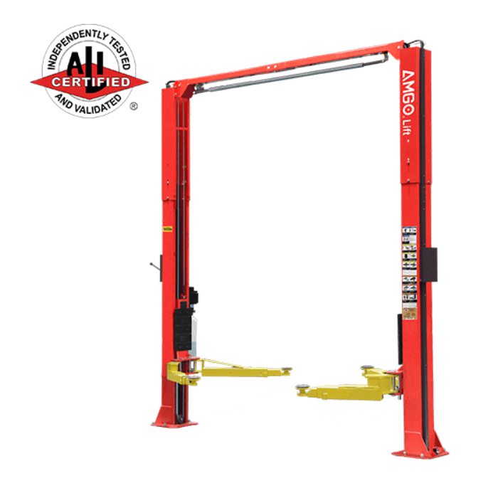 OH-10 by AMGO, ALI certified 10,000 lb super asymmetric 2 post lift