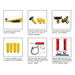 OH-9 accessories, pads and extensions with toe guards
