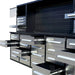 Open drawer view of Chery Industrial 10 foot tool storage workbench cabinet highlighting different depth drawers and slide action