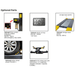 Optional accessories for AMGO double wide 4-post lift including sliding jack and oil tray
