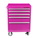 Pink tool cabinet front view