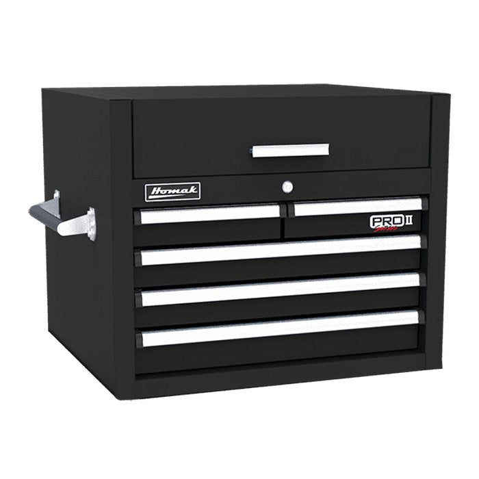 Homak 27" Pro II 5-Drawer Top Chest in Midnight Black