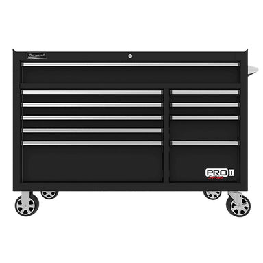 Homak 54" Pro II 10-Drawer Roller Cabinet in Black