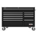 Homak 54" Pro II 10-Drawer Roller Cabinet in Black