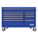 Homak 54" Pro II 10-Drawer Roller Cabinet in Blue
