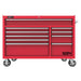 Homak 54" Pro II 10-Drawer Roller Cabinet in Red