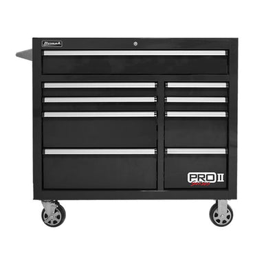 Homak 41" Pro II 9-Drawer Roller Cabinet in Black