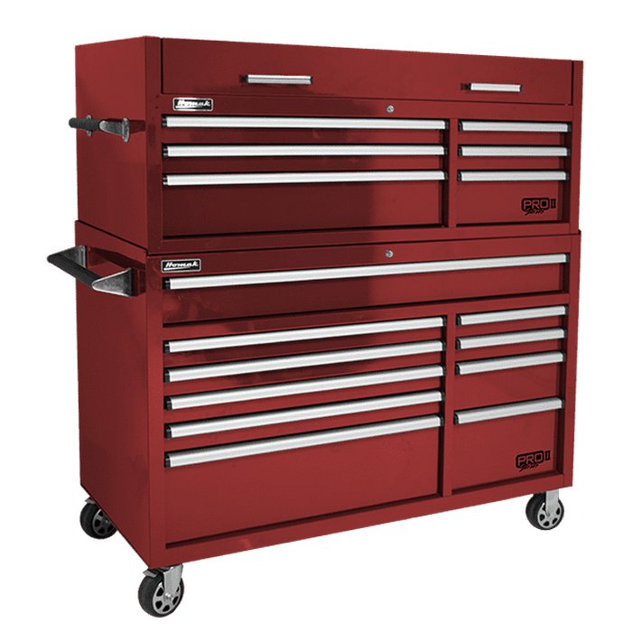 Homak 54-Inch Pro II Combo in Fury Red