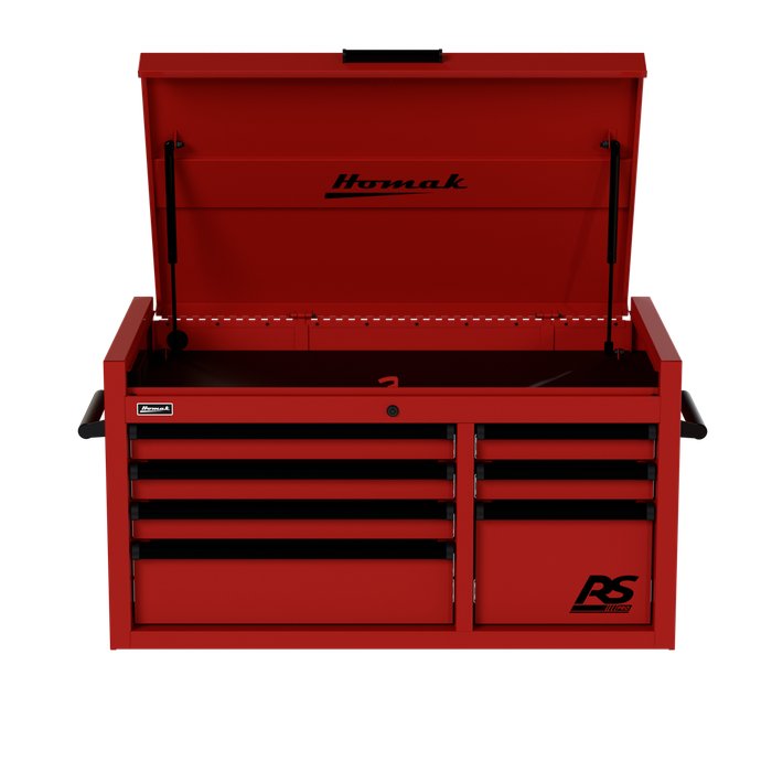 Homak 41" RS Pro 7-Drawer Top Chest in Fury Red