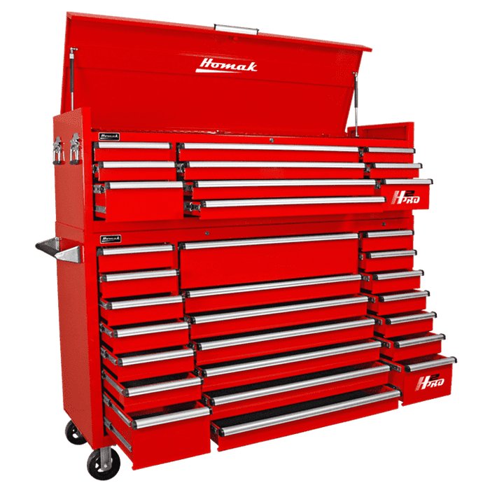 Homak 72-Inch H2Pro 31-Drawer Combo in Fury Red
