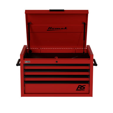 Homak 36" RS Pro 4-Drawer Top Chest in Fury Red