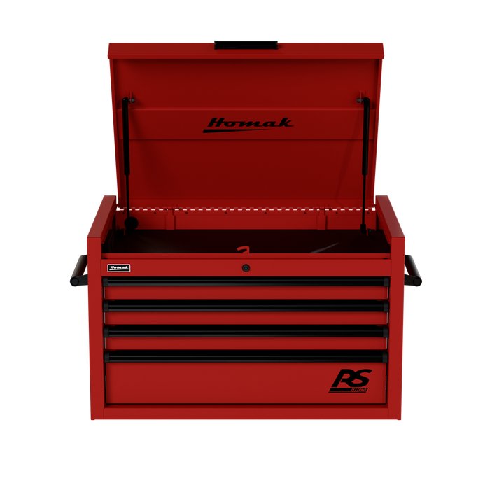 Homak 36" RS Pro 4-Drawer Top Chest in Fury Red