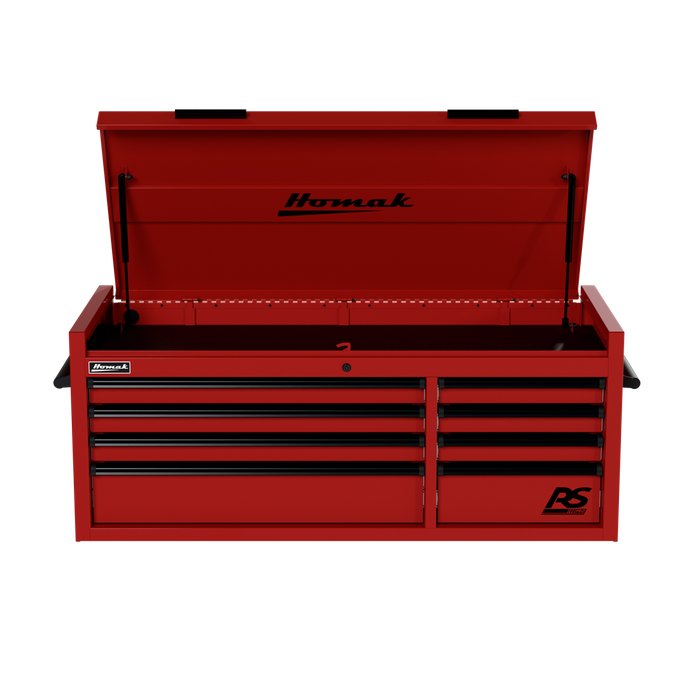 Homak 54" RS Pro 8-Drawer Top Chest in Fury Red