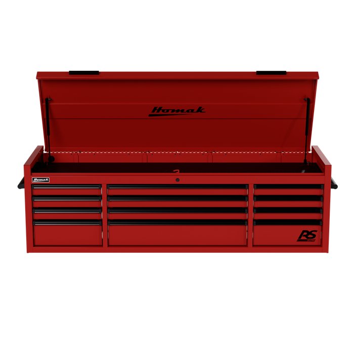 Homak 72" RS Pro 12-Drawer Top Chest in Fury Red