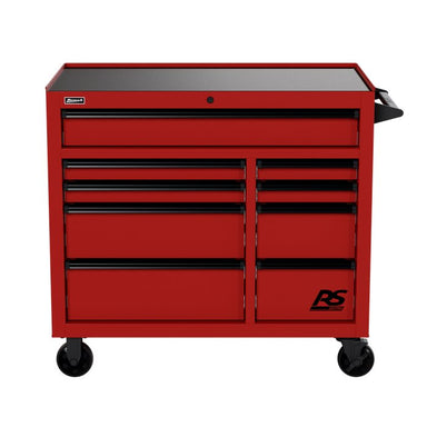 Homak 41" RS Pro 9-Drawer Rolling Cabinet in Fury Red