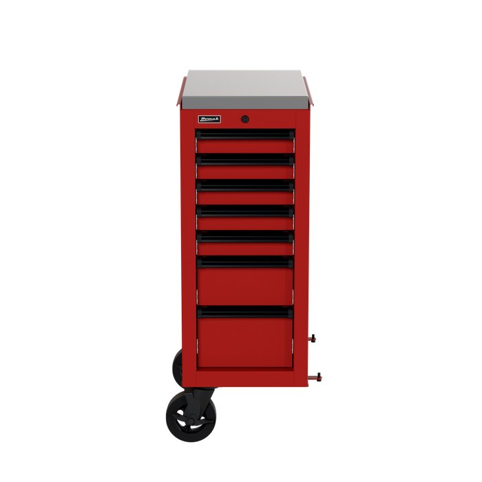 Homak 14 1/2-Inch RS Pro 7-Drawer Side Cabinet in Fury Red