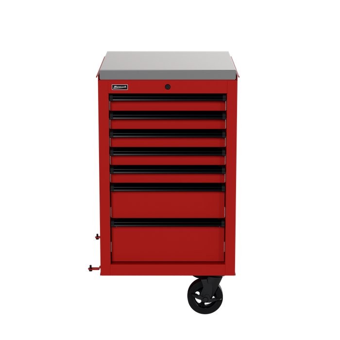 Homak 22-Inch RS Pro 7-Drawer Side Cabinet in Fury Red