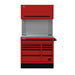 Homak 41" CTS Combo in Fury Red with Toolboard Backsplash