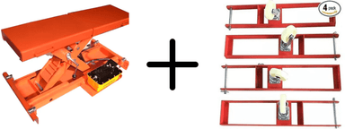 Rolling jack and caster kit bundle