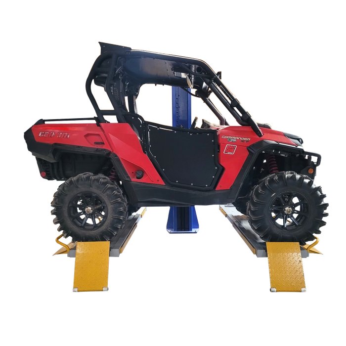 iDEAL SC-2K-UTV-X with a Can-Am UTV parked on the platforms