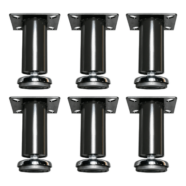 Set of 6 Dragonfire DFT-WB-6PF adjustable leveling legs for workbench stabilization